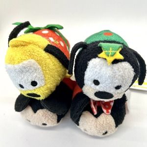 Disney Tsum Tsum Plush Lot Christmas Mickey Minnie Pluto Goofy Stuffie Toys